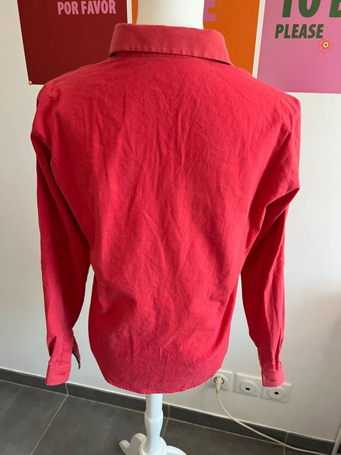 Chemise Burberry Femme Rouge Vintage T.42 Coupe Droite - photo numéro 3