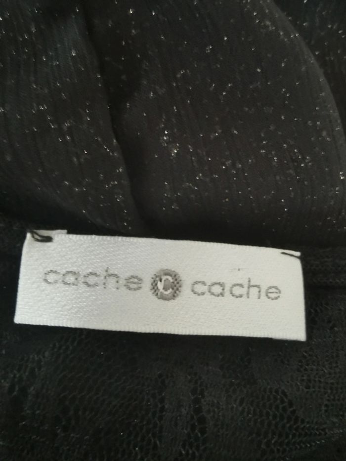 Robe. Noir pailleté. Taille 40.Cache Cache - photo numéro 9