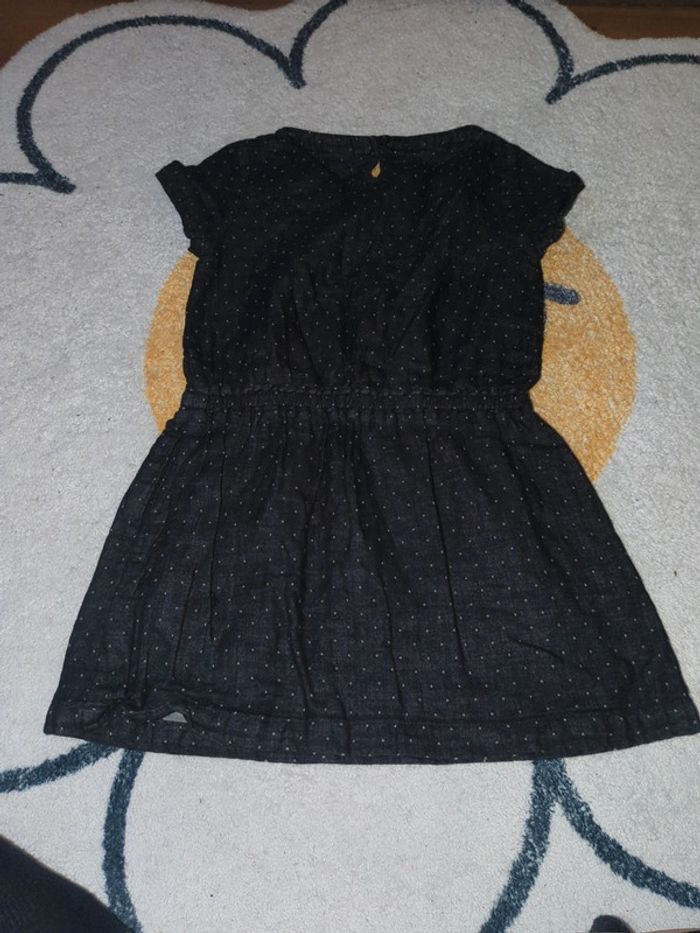 Robe grise pois coton 5 ans fille classique rétro elegante - photo numéro 3