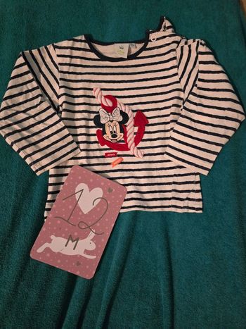T-shirt manche longue Minnie 🌈 12 mois
