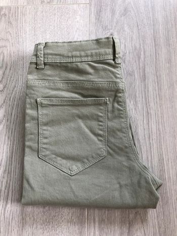 Jean taille 10 ans vert kaki fille slim neuf