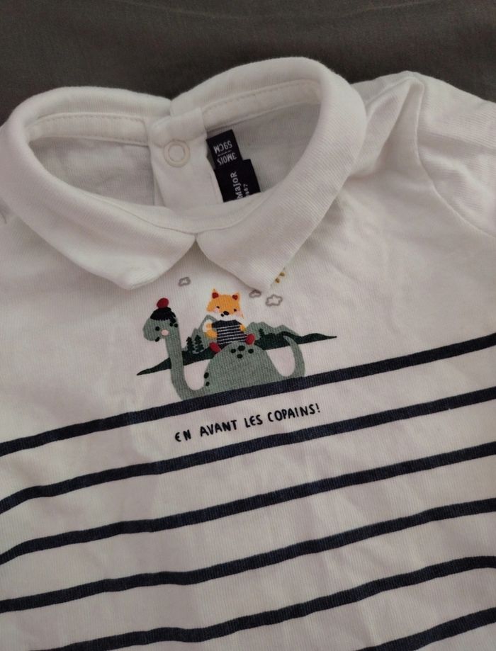 Tee shirt manches longues marinière - photo numéro 2