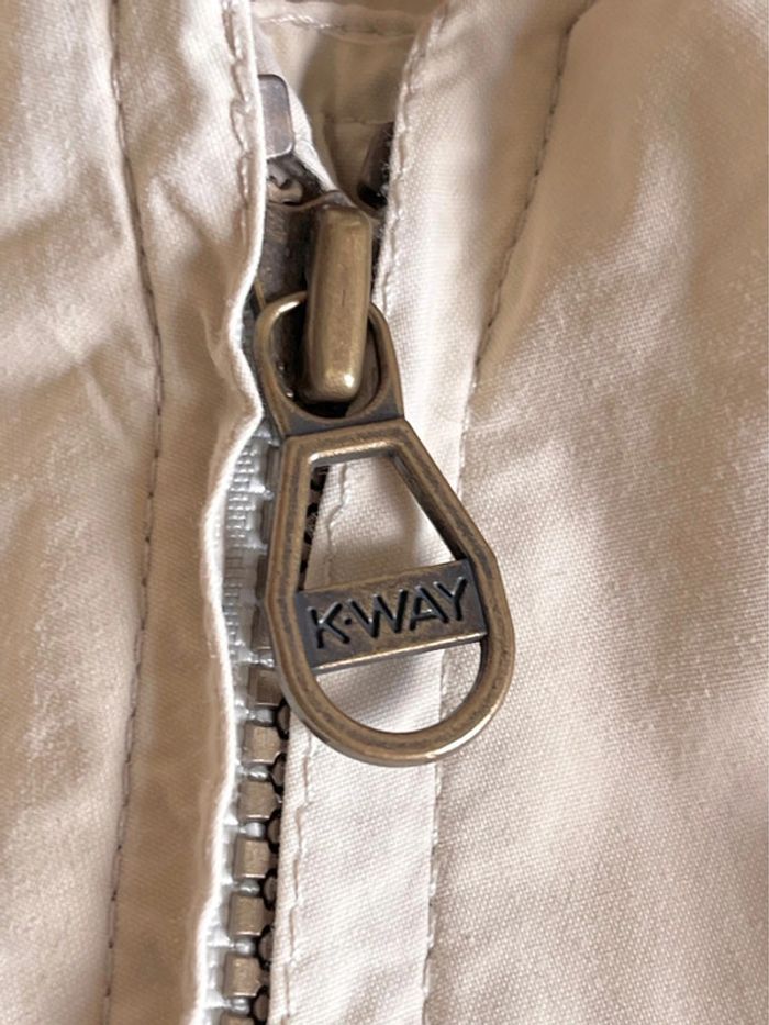 Veste courte beige K-Way « Golf » vintage taille (grand) S - photo numéro 7