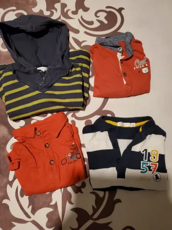 Lot de 4 polos manches longues