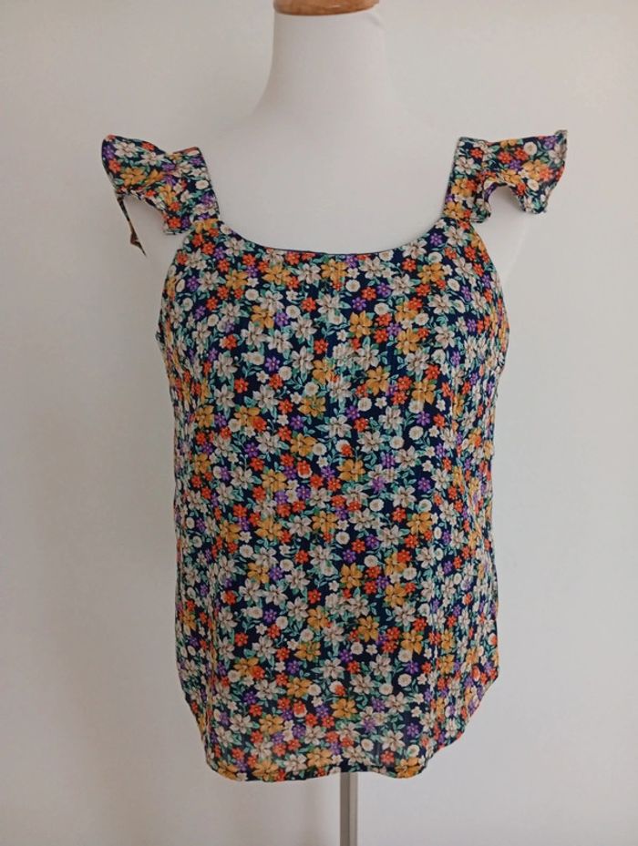 Débardeur fleuri col V au dos Noémie & Co taille M