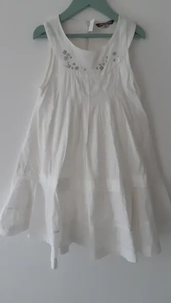 Robe d’été blanche fille Ooxoo - 8 ans - Très bon état