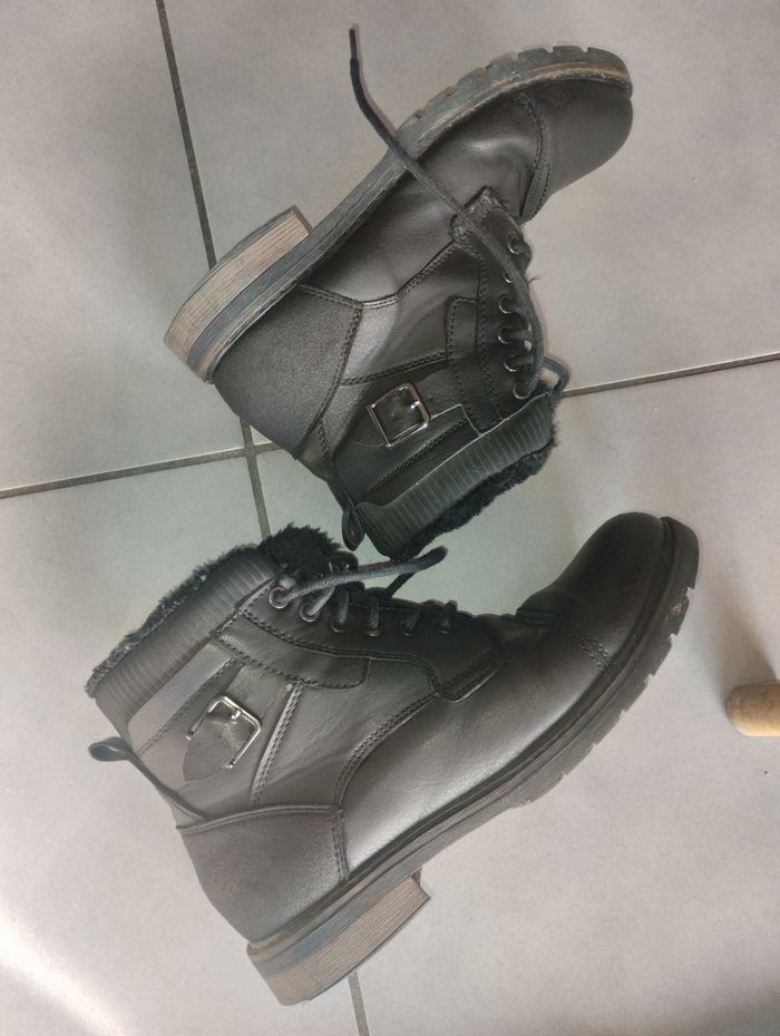 Chaussures noir denim side - photo numéro 7