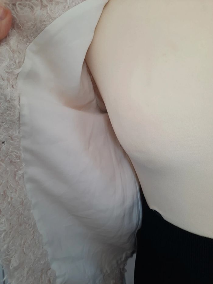 Veste beige femme teddy H&M 34 #lora11femme34 - photo numéro 4