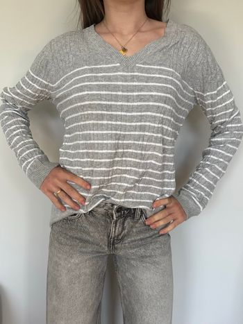 Pull col V torsadée tommy Hilfiger femme 100% coton