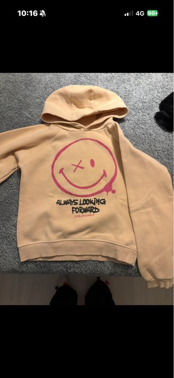 sweat à capuche fille 10 ans Smiley World