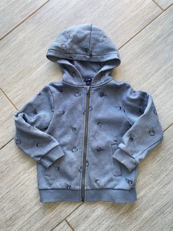 Gilet sweat à capuche 4 ans