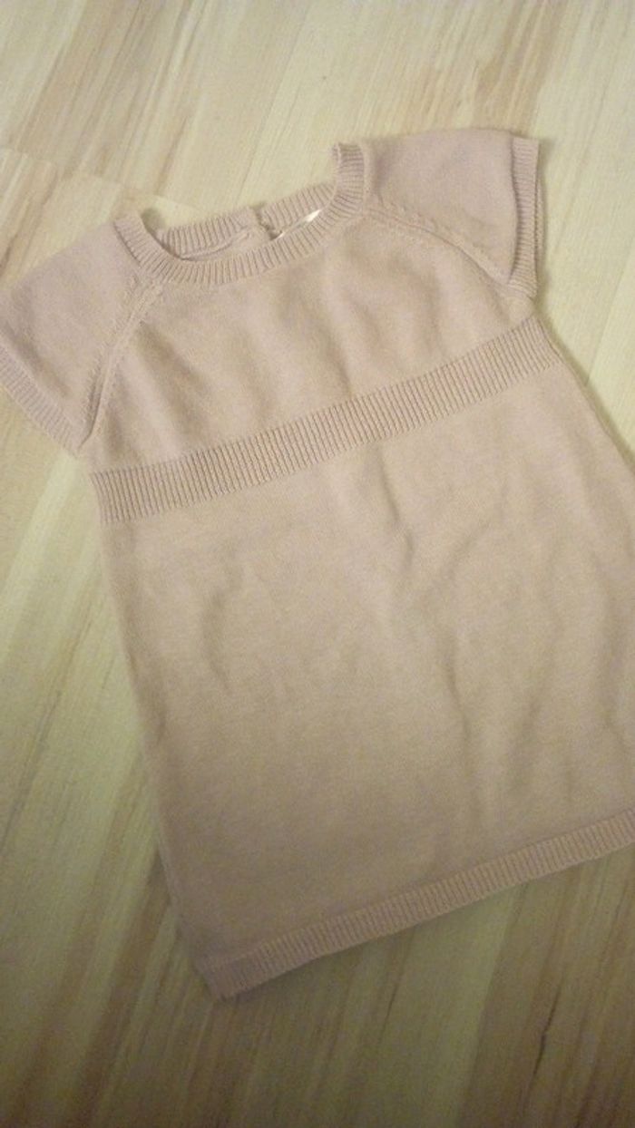 Jolie robe en laine fine lilas