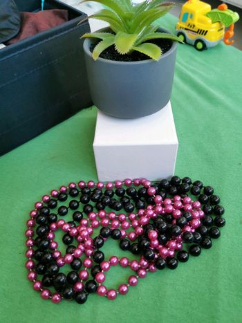 Ensemble collier à perles sautoirs vintage femme