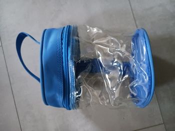 pochette transparente et bleu 18 cm de haut x 14 cm de large Thermalisme