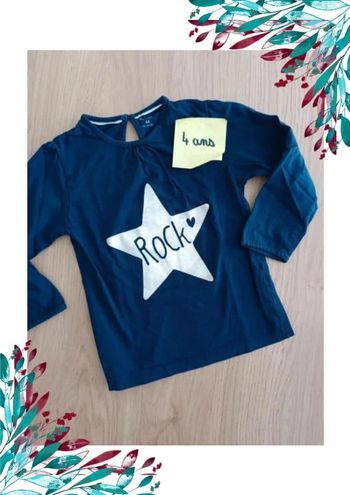 T-shirt fille 4 ans Rock