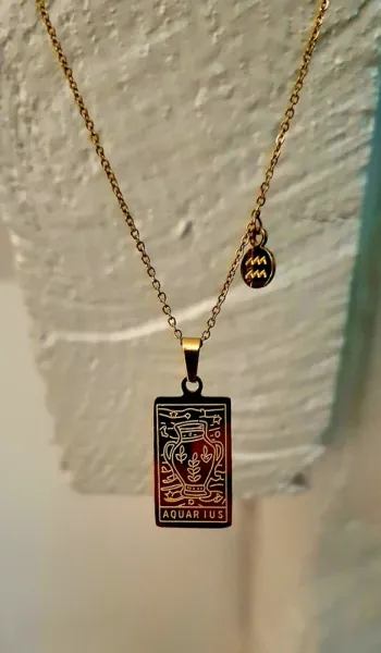 Collier et pendentif signe astro - Verseau