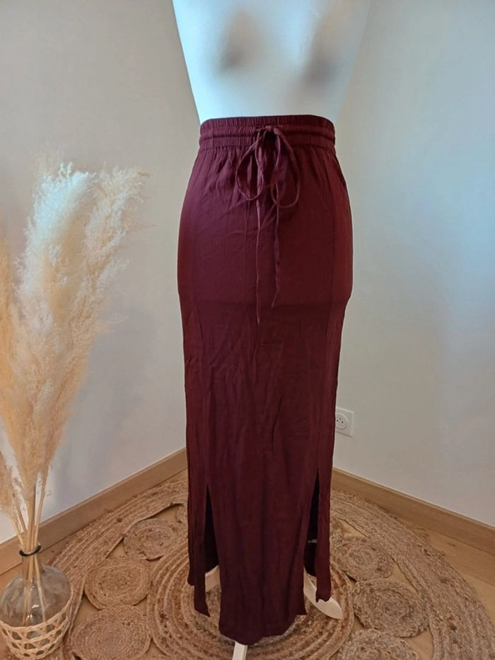Jupe longue fluide bordeaux Aeropostale taille M 38