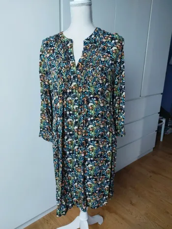 Robe tunique droite fleurie