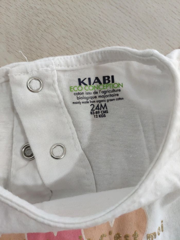 T shirt Kiabi l'amour de ta vie c'est moi coeur 24 mois 2 ans - photo numéro 3