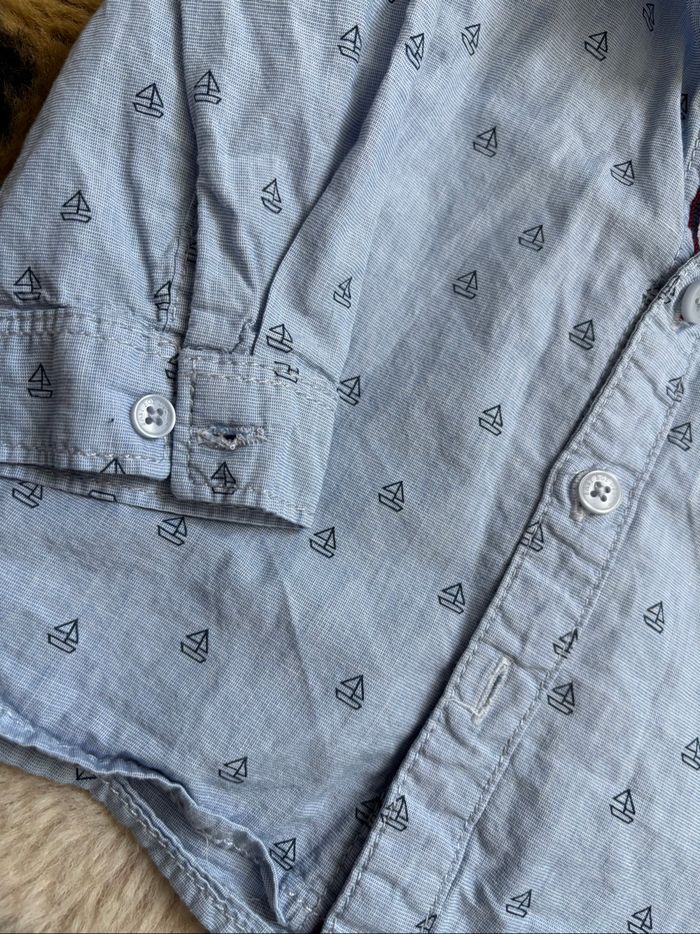 Chemise bleu bateaux Tape À L’Oeil t.9m - photo numéro 3