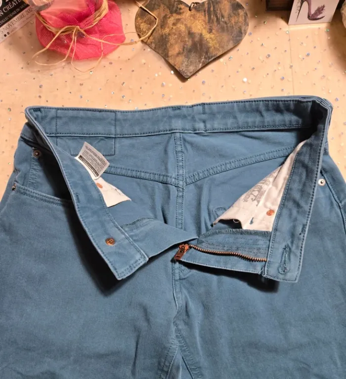 Jean’s Levi's 511 bleu /vert W29 L32 - photo numéro 3