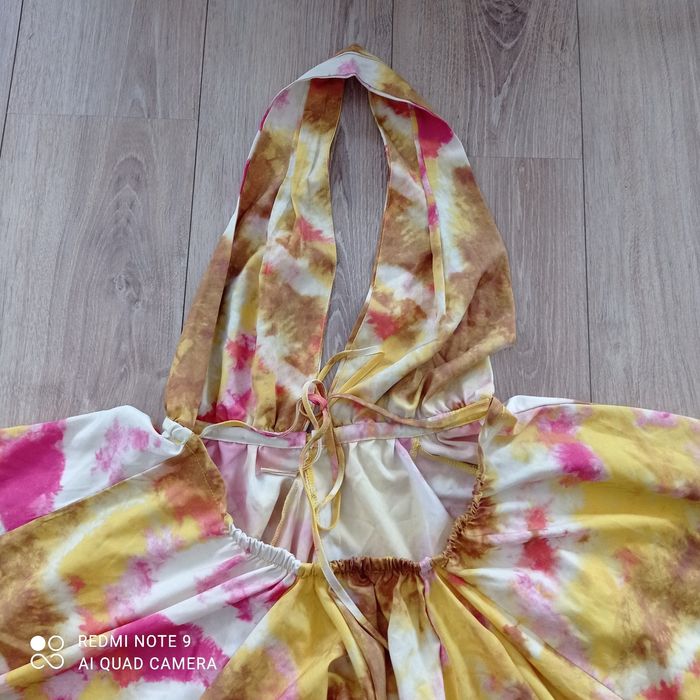 Robe jaune et rose dos nu t38 - photo numéro 10