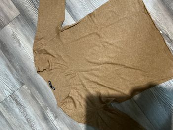 Pull fin manche longue camel