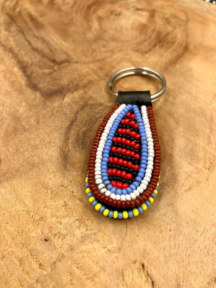 Porte-clé en perles tissées, porte-clés original, ethnique