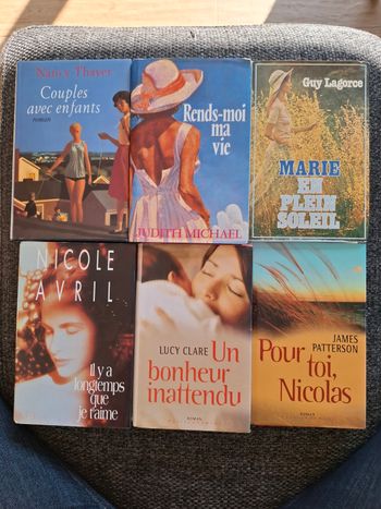 Lot de 6 romans en très bon état
