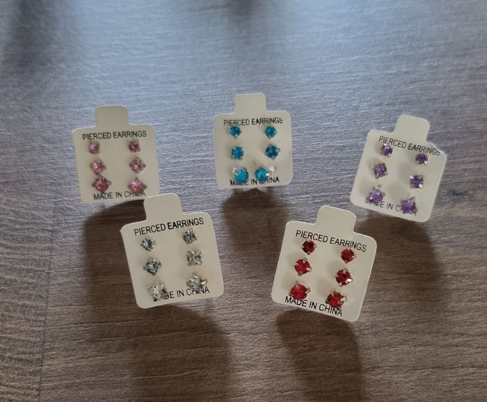 Boucle d oreilles par lot de 3 paires