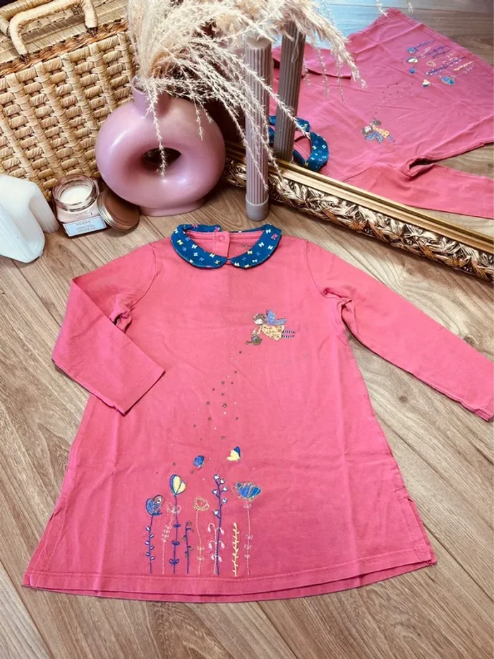 Taille 3 ans chemise de nuit pyjama fille Sergent Major rose et bleu * fée des fleurs * 🩷