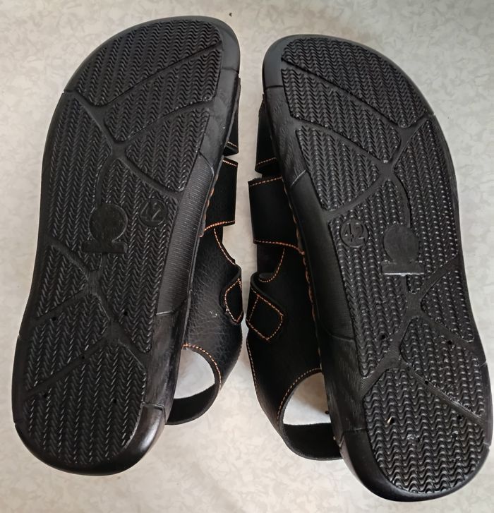 Sandales cuir neufs homme taille 42 avec lanières 3 trous - photo numéro 3