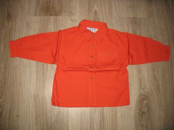 CHEMISE ML ORANGE BÉBÉ GARÇON "DPAM" - 12 MOIS - n°01