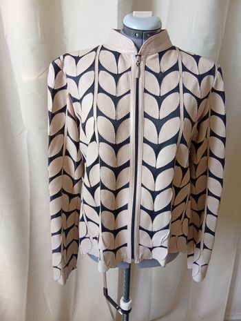 Veste cuir legere feuilles XL