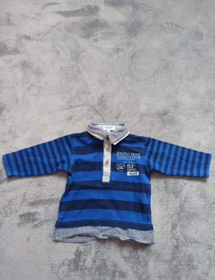 Ensemble pantalon+2 tee shirt 6 mois " éléphant " - photo numéro 4