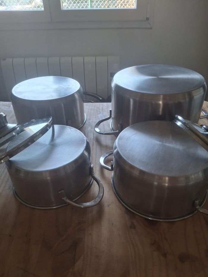 Batterie de 4 faitouts, casseroles en inox tout feux sauf induction - photo numéro 5