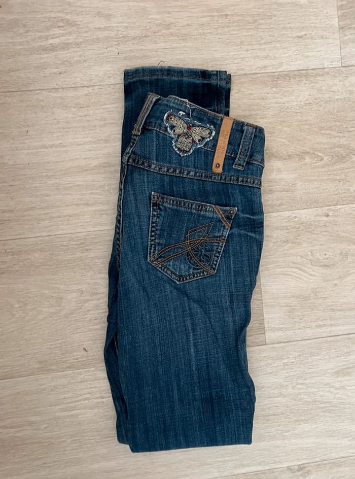Jean slim vintage La Mode est à Vous 99% coton taille S 36 - photo numéro 5