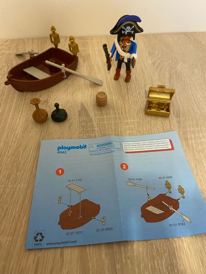 Playmobil 4942 pirate et sa chaloupe bateau
