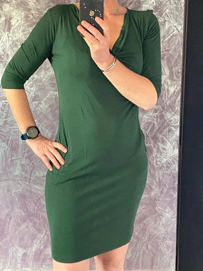 Magnifique robe verte fluide Stefanel - photo numéro 5