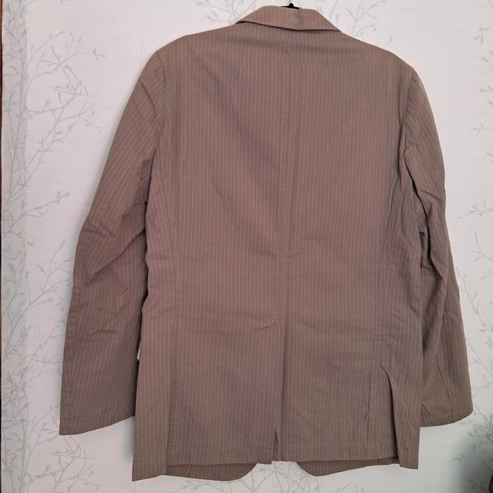 Veste de costume kaki rayé - photo numéro 2