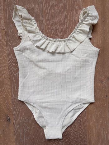 Maillot de bain fille 10 ans Mango nid d’abeille volanté doublé