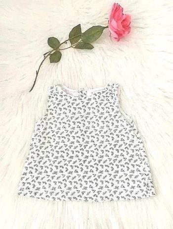 👼 Blouse débardeur sans manches en coton bébé fille été 18 mois motif cerise