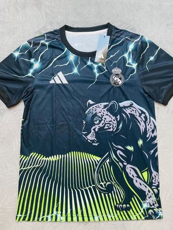Maillot concept foot Réal Madrid noir panthère taille S