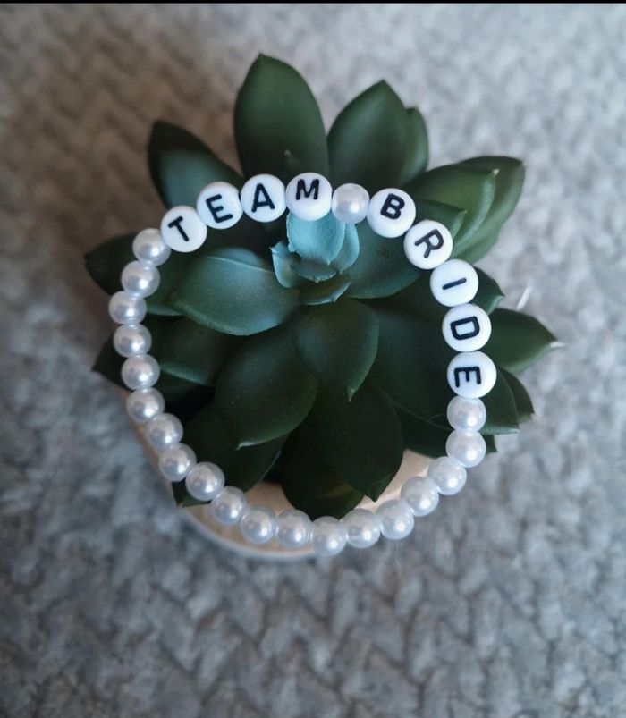 Bracelet Perle - Cadeau Témoin mariage / Demoiselle d'Honneur / Team Bride - photo numéro 2