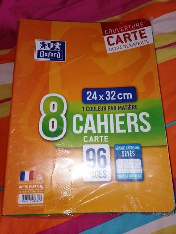 Lot de 8 cahiers oxford neuf 24x32 cm