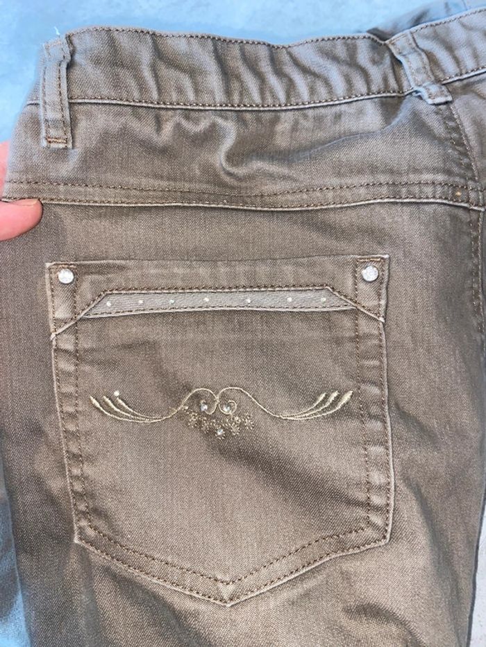 Pantalon beige marron - photo numéro 6