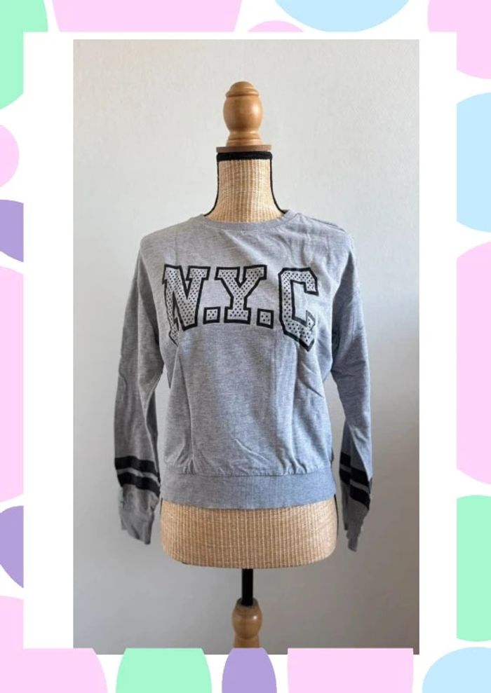 Sweat sans capuche gris H&M