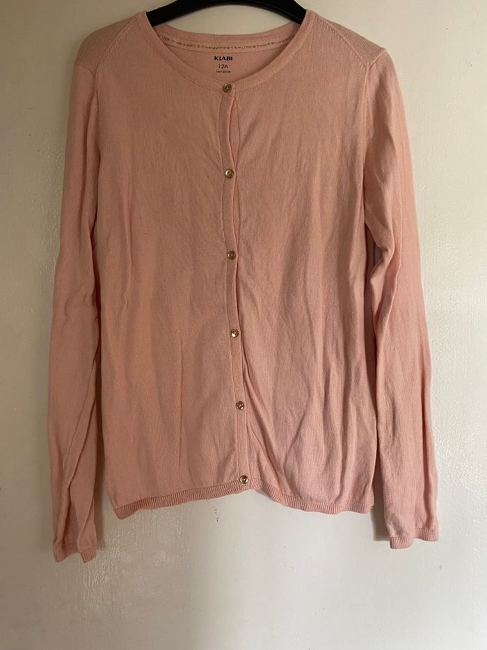 Gilet pour fille couleur vieux rose. Taille 12 ans.  KIABI