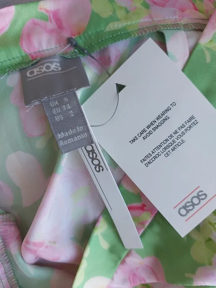 Jupe ASOS – xs – Vert fleuri – État : Neuf avec étiquette - photo numéro 5