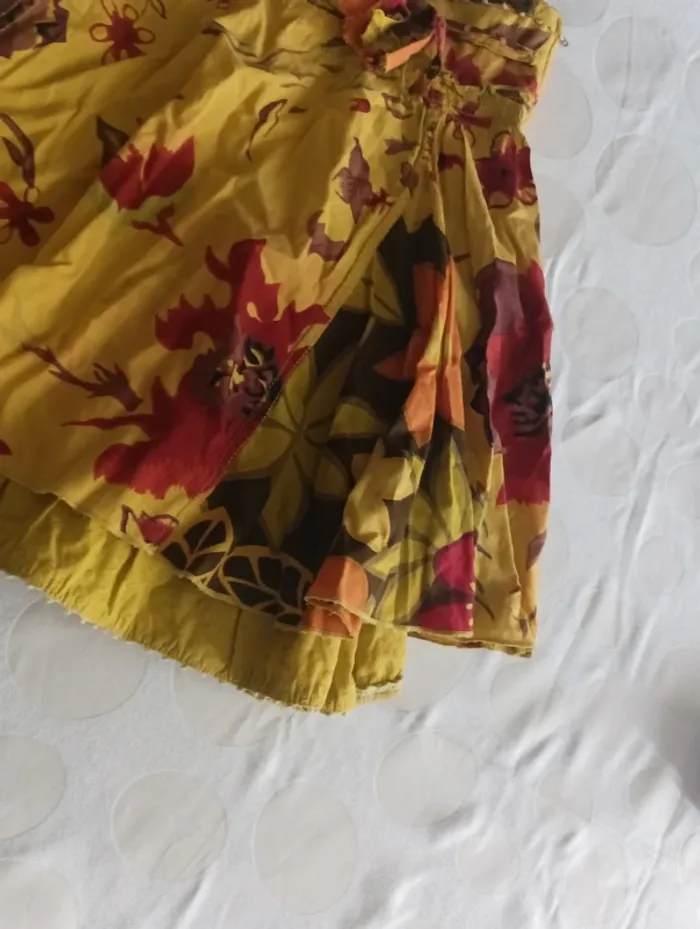 Jupe à volants fille Catimini taille 8 ans réglable à la taille style rétro vintage - photo numéro 3